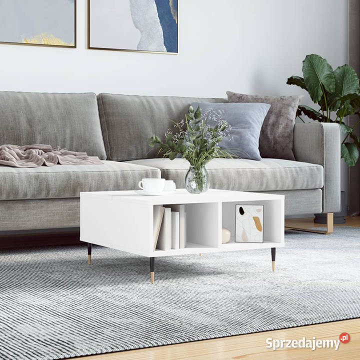 Stolik kawowy biały 60x60x30 materiał Warszawa sprzedam