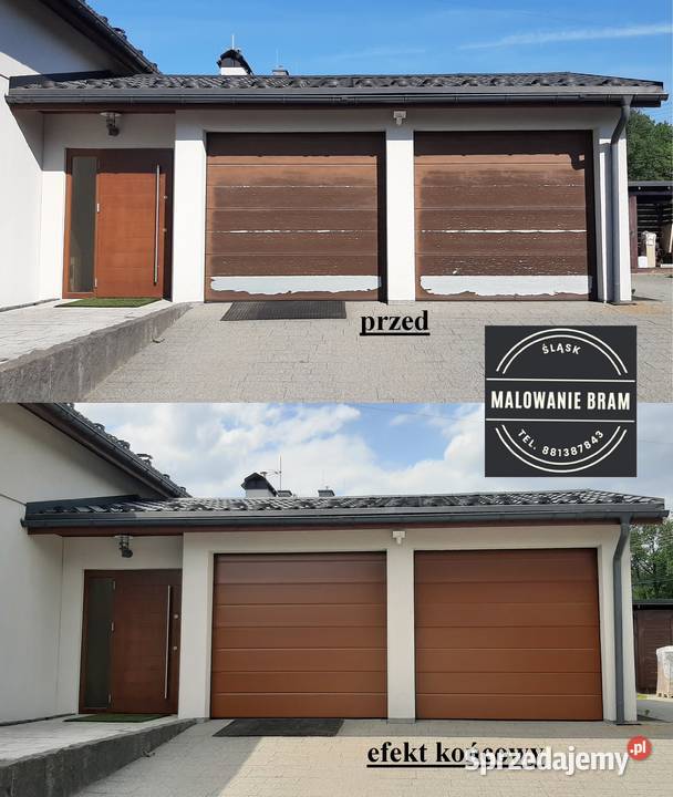 Malowanie BRAMA GARAŻOWA wiśniowski serwis Tychy
