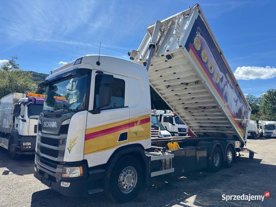 Z wydmuchem do śruty pelettu paszy Scania Warszawa