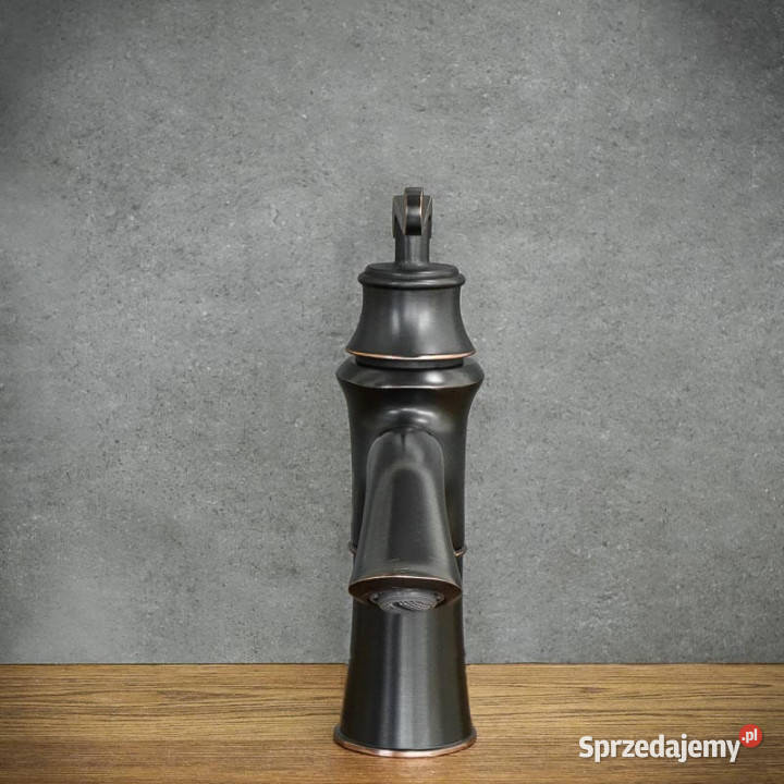 Bateria umywalkowa stojąca czarna LONDYN niska świętokrzyskie Chmielnik