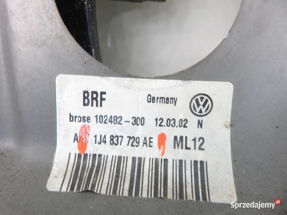 PODNOŚNIK SZYBY LEWY PRZEDNI VW GOLF IV osobowe