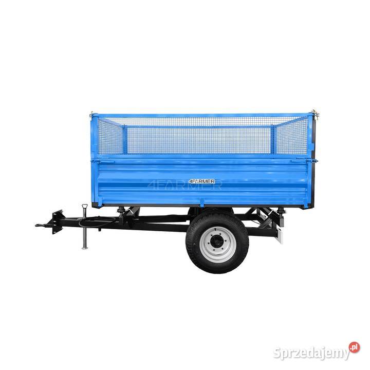 Przyczepa rolnicza jednoosiowa 2T z kiprem i Tajęcina