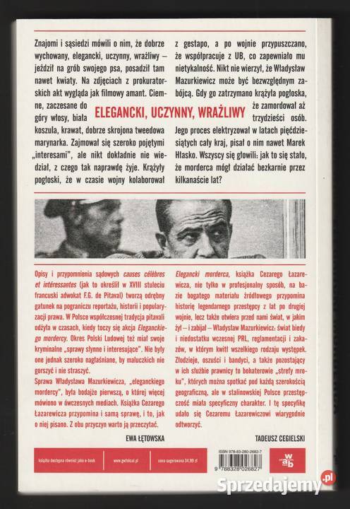 ELEGANCKI MORDERCA CEZARY ŁAZAREWICZ 2015 Rok wydania 2015 Łódź