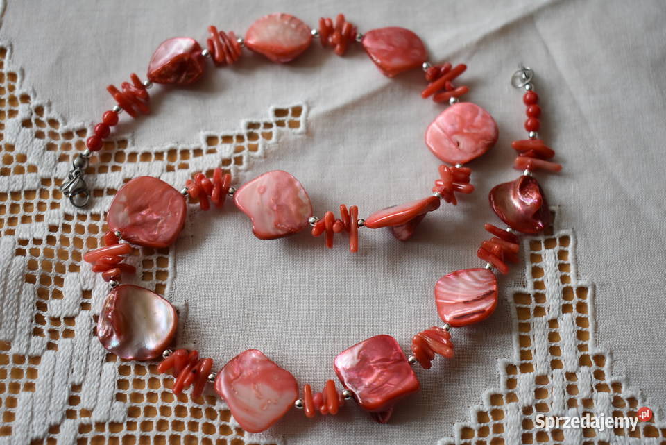 Naszyjnik masa perłowa koral Naszyjniki Biżuteria Warszawa sprzedam
