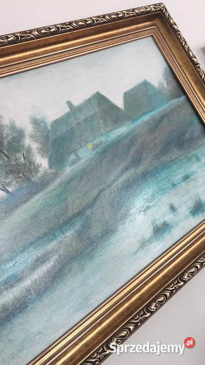 Chata wsią obraz ręcznie malowany 3040 Promocja