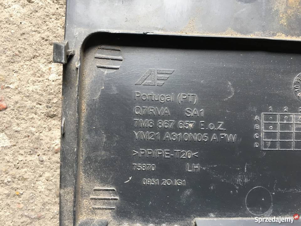 Zaślepki tapicerki Tylnej klapy Sharan Alhambra osobowe Chojnice