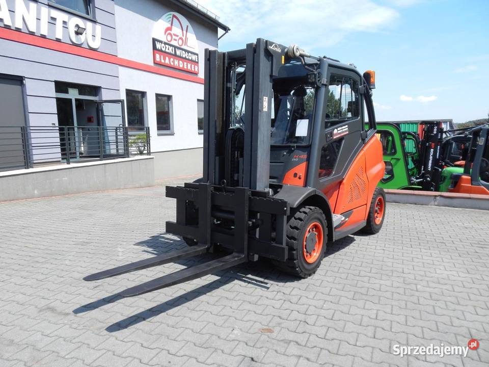 Wózek widłowy kontenerowy Linde H45D02 Triplex Mogilany