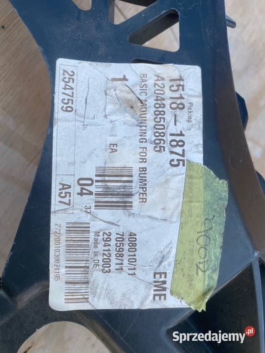 SLIZG ZDERZAKA MERCEDES C W204 AMG 2048850865 podkarpackie Dębica