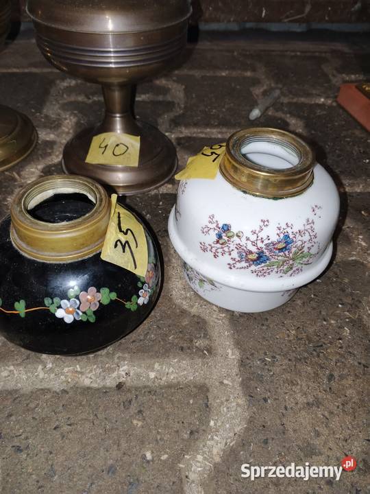 lampy naftowe porcelana Fałków