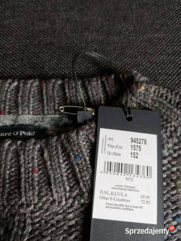 Nowy sweter marki HM Marc O Polo szary/srebrny Częstochowa