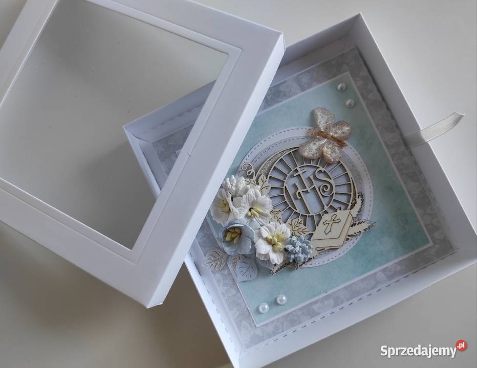 Kartka w pudełku ręcznie robiona na Pamiątkę łódzkie Łódź sprzedam
