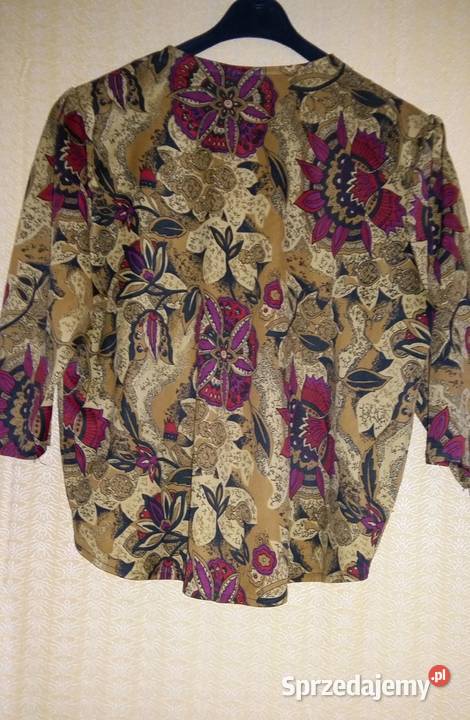 Bluzka kolorowa z rękawem 34 wiskozaRozmiar M