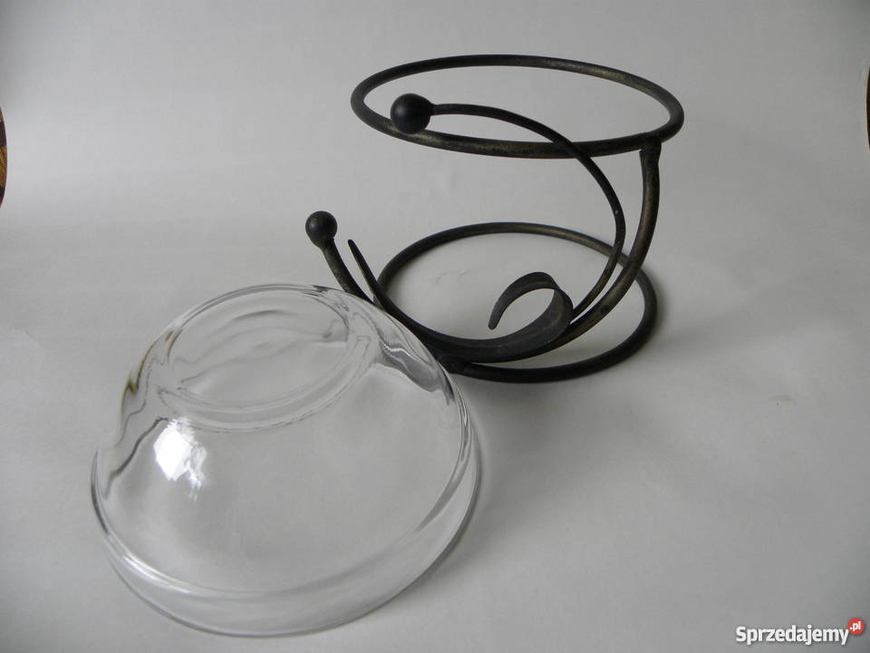 Patera mała cukiernica misa na metalowej Legnica