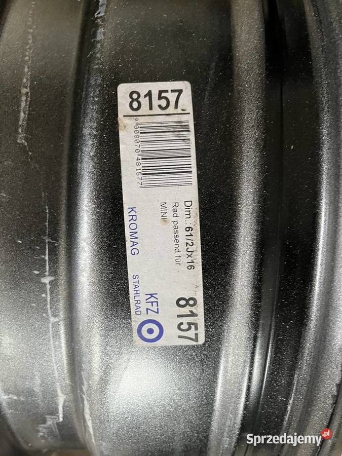 Felgi stalowe do Mini Cooper 5x112 612Jx16 Opony i felgi