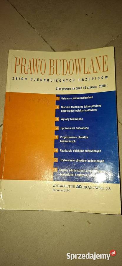Prawo budowlane zbiór unikatowy wyd Dragowski Antykwariat wielkopolskie Łęczyca