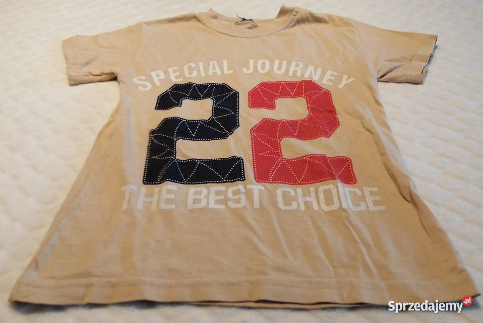 Koszulka krótki rękaw beżowa liczba 22 116 Czeladź