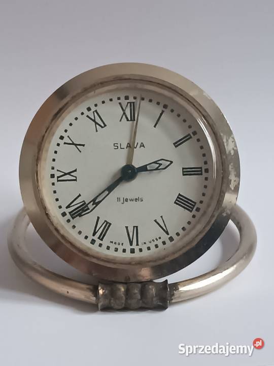 Zabytkowy budzik SLAVA ZSRR radziecki zegar Rzeszów