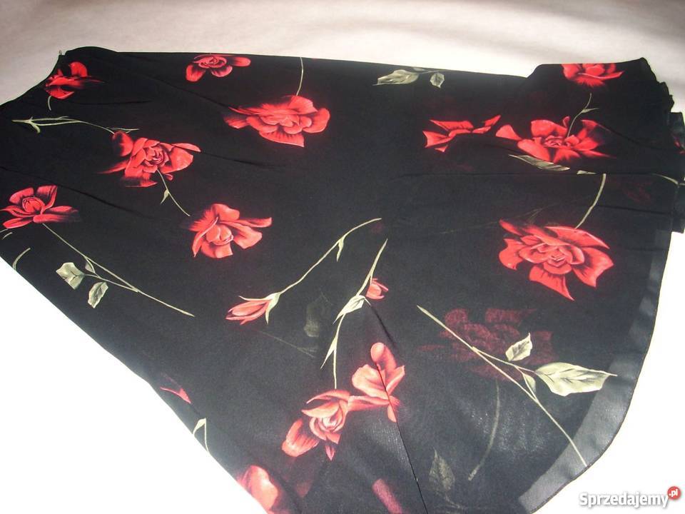 Elegancka Zwiewna Spódnica w kwiaty 38 j nowa Rozmiar 38(M) Nowy Sącz