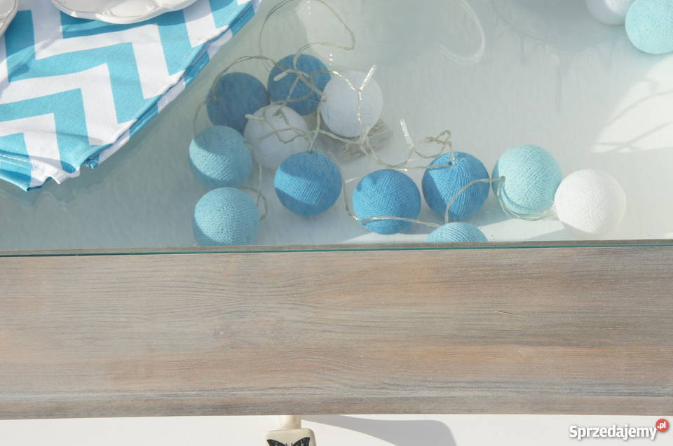 Stolik kawowy toczone nogi shabby chic prowansja Maszewo sprzedam