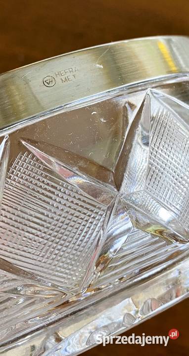 FH Hefra kryształowa salaterka posrebrzana Porcelana i szkło Warszawa