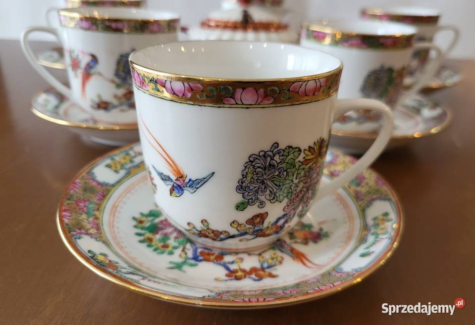 Porcelana chińska zestaw do herbatykawy 6 osób Szczecin