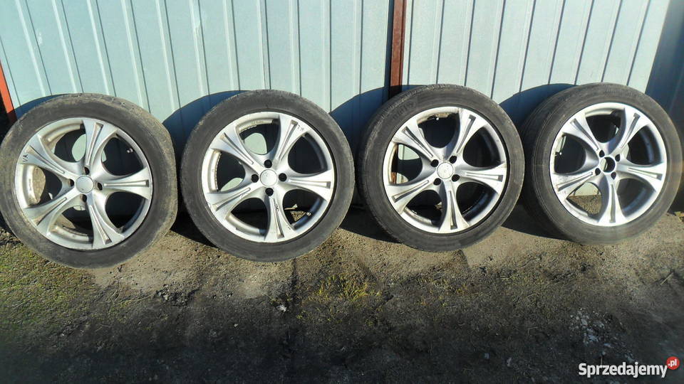 Sprzedam alufelgi Alutec 17 4x100 z oponami Alutec Cieszanów