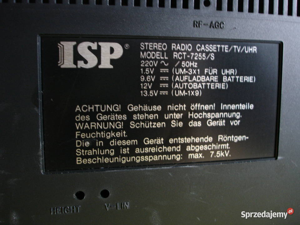 Radiomagnetofon z TV ISPRCT 7255S sprzedam