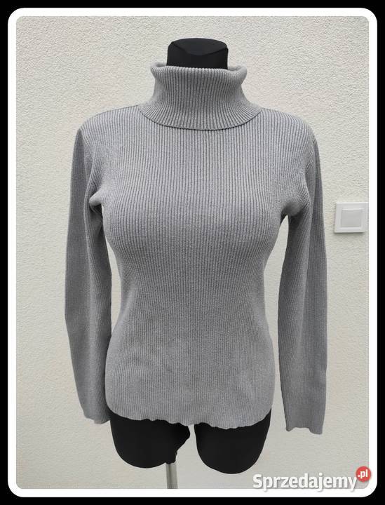 sweter golf srebrny kolor APART rozmiar 40 L Bez wzoru Płock