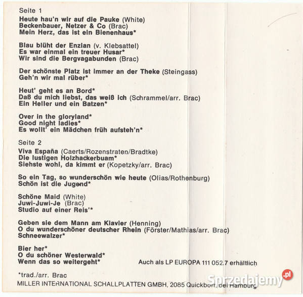 Miejsce zawsze znajduje się barzeDie Fidelen 1 płyta Gliwice sprzedam