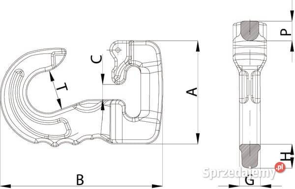 Hak do pętli załadunkowych 1 t WACJ01 Kamionna sprzedam