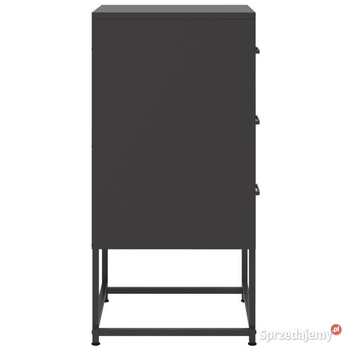 Szafki nocne 2 czarne 36x39x78 stal WM846579 Warszawa