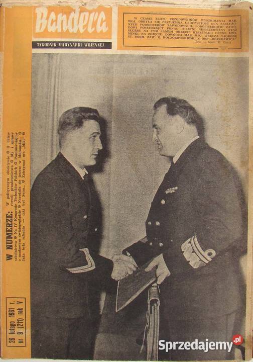 Bandera - tygodnik Marynarki Wojennej. Rok V - 1961. 9 egz.