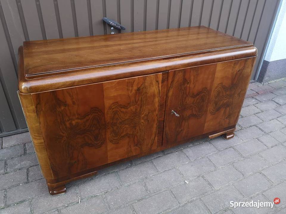 Komoda Niska ARTDECO Orzech RTV 110 Stara Antyk Swarzędz