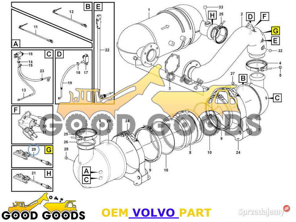 VOLVO CZUJNIK NOX PRZED KATALIZATOREM D4J D8J Władysławów