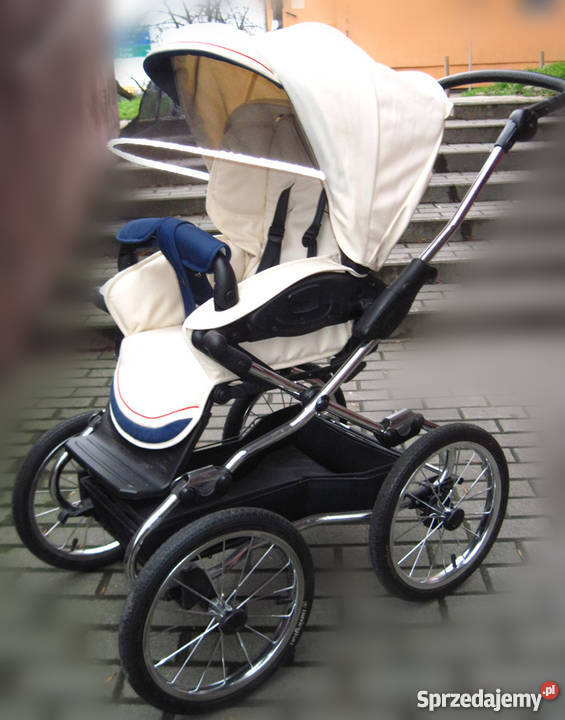 Wózek 2w1 Navington pompowane koła skretna oś Metal Łódź