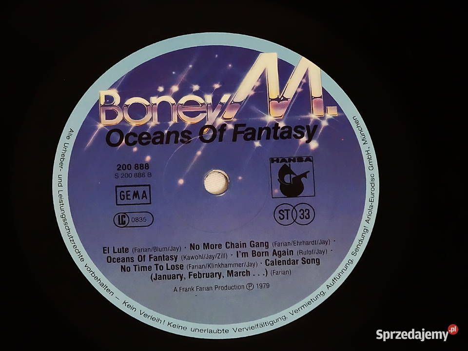 Boney M Oceans Of Fantasy LP 33 Released Sep 21 Biłgoraj
