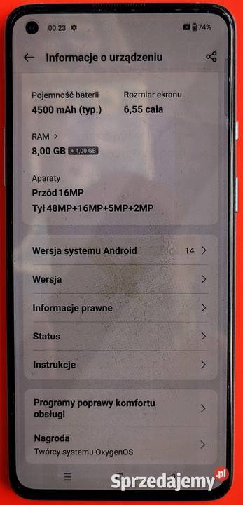 SMARTFON OnePlus 8T 5G 8GB 128GB AMOLED NFC kujawsko-pomorskie