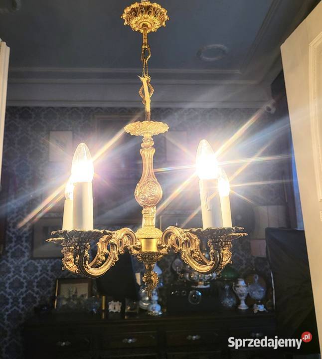 Mały Mosiężny Żyrandol Kalisz sprzedam