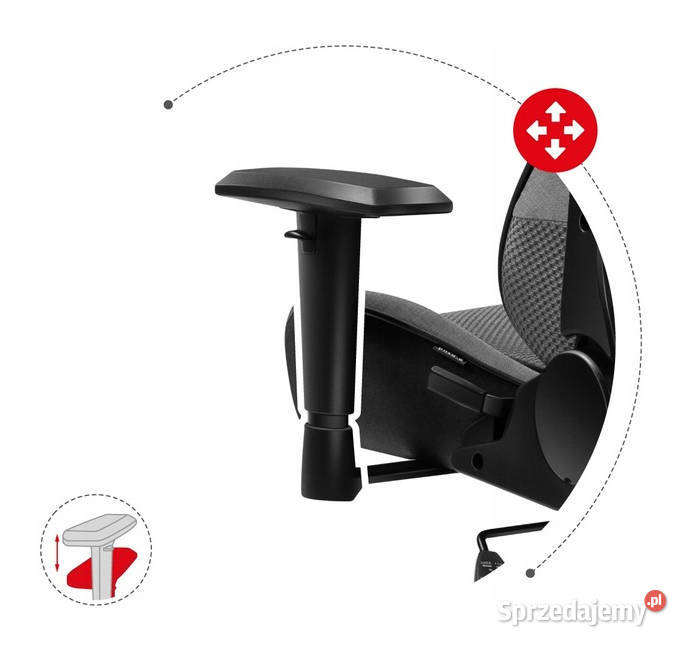 Fotel Huzaro Force 62 materiałowy regulowane Fotele Baranowo
