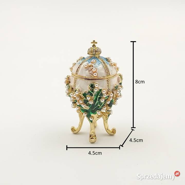 Jajko jajo faberge pojemniki szkatułka kremowe Zawiercie
