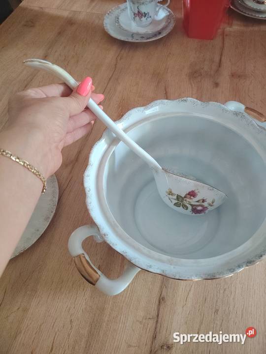 Waza porcelanowa z chochlą Iwona Chodzież wielkopolskie