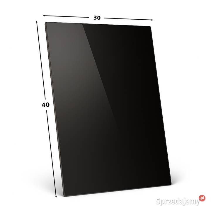 PANEL SZKALNY SZKŁO HARTOWANE 40X30 CZARNE Skawina