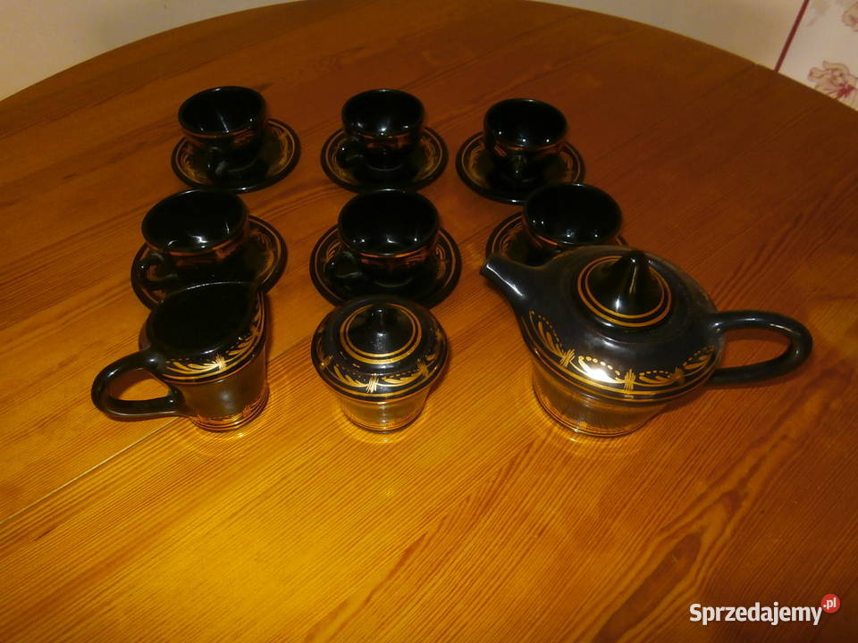 Serwis kawowy sygnowany 9 ładny stan PRL Łódź