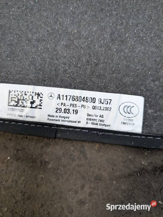 A1176804800 9J57 Gla Dywaniki przód lewy prawy Rok produkcji 2019 Cieszyn sprzedam