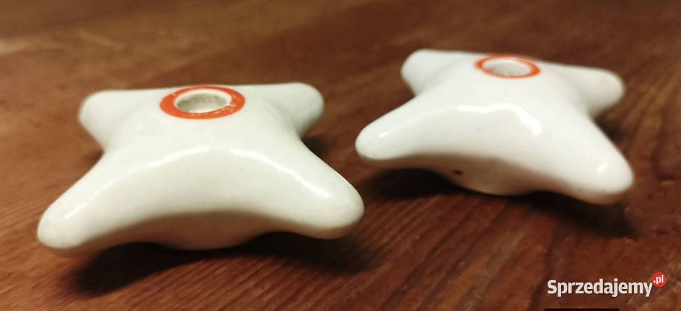 Porcelanowe kurkipokrętła do kranu PRL Dzierżoniów