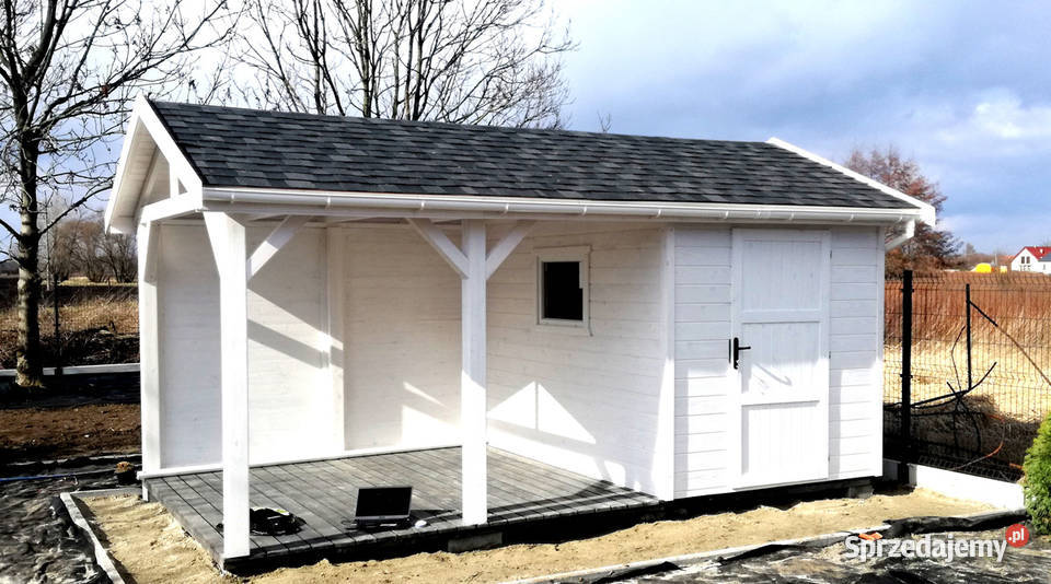 Drewniany domek letniskowy z altaną 2w1 5x3 m na Łódź