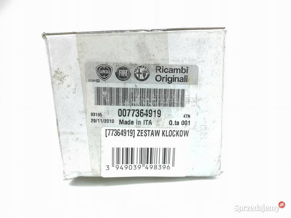 KLOCKI HAMULCOWE PRZÓD FIAT 500 DOBLO 13 14 ASO