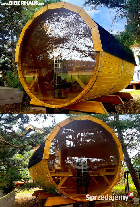 SAUNA Ogrodowa 300 OKNO 100 PRZEBIERALNIA Beczka Nowy Targ