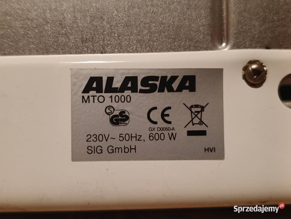 Alaska MTO 1000 mini piekarnik opiekacz 600W9L