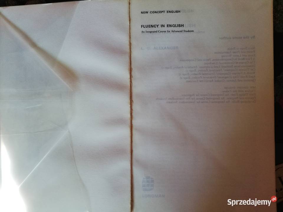 Fluency in English LG Alexander Concept English Rok wydania 1988 Kraków sprzedam